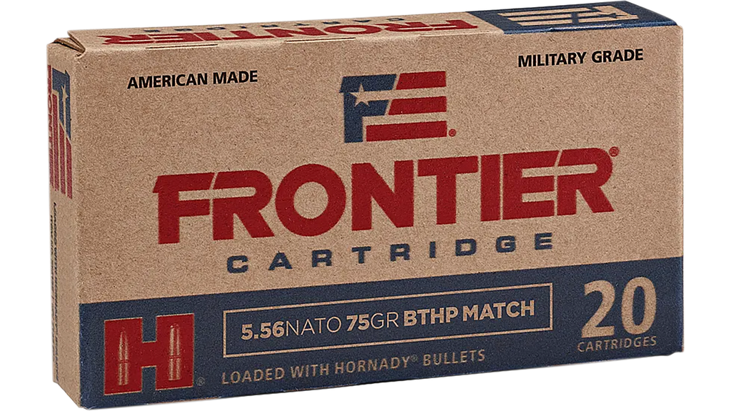 FRONTIER CARTRIDGE FR320 MILITARY GRADE CENTERFIRE RIFLE 5.56X45MM NATO 75GR HP