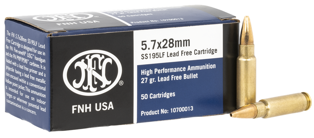 FN 10700013 5.7X28MM SS195LF LEAD FREE 27GR 50RNDS 