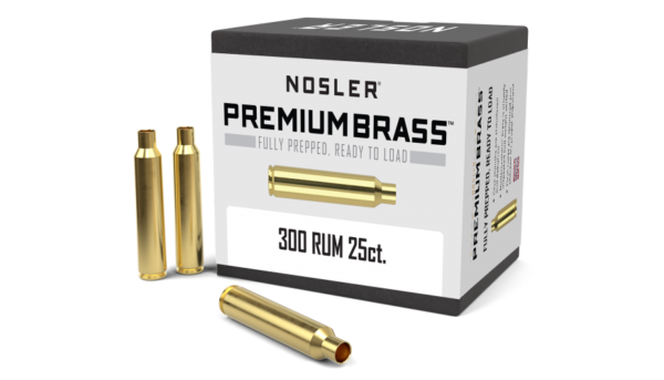 NOSLER 11940 300 RUM UNPRIMED BRASS 25 RNDS