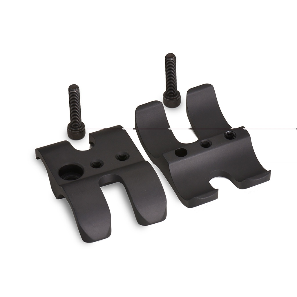 NORDIC COMPONENTS SHOTGUN BARREL CLAMP, DESIGNED FOR 12GA MXT EXTENSIONS,  FEATURES 10-32 THREADED HOLE ON EACH SIDE FOR MOUNTING ACCESSORIES (SEE DETAILS)