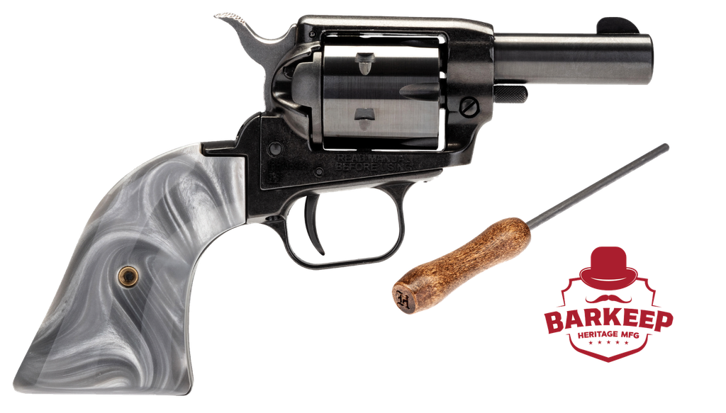HERITAGE BK22B3GPRL BARKEEP 22LR BK 3" GRAY PEARL BK22B3GPRL