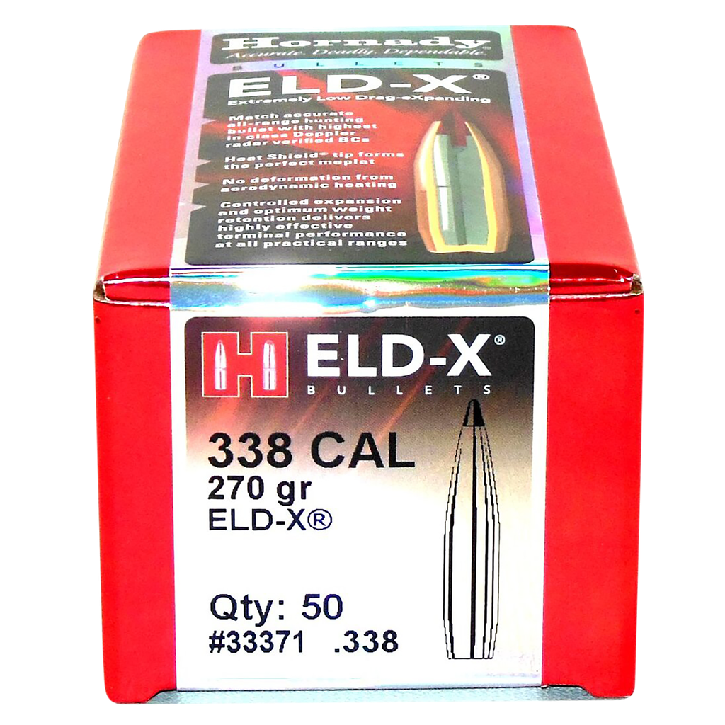 HORNADY 33371 ELD-X 338 CAL .338 270 GRAIN EXTREMELY LOW DRAG 50 CNT