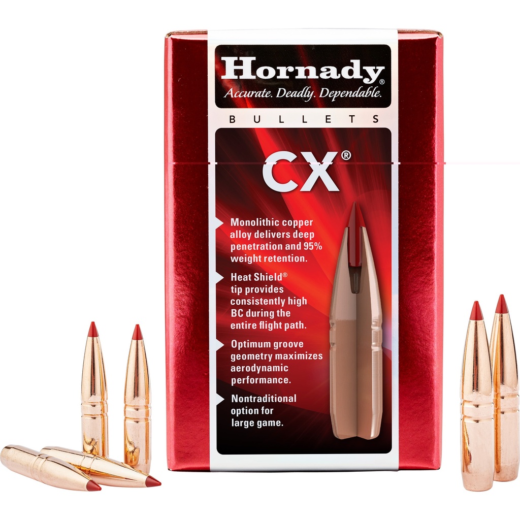 HORNADY 261104 CX 6.5MM 120 GRAIN COPPER SOLID 50 CNT
