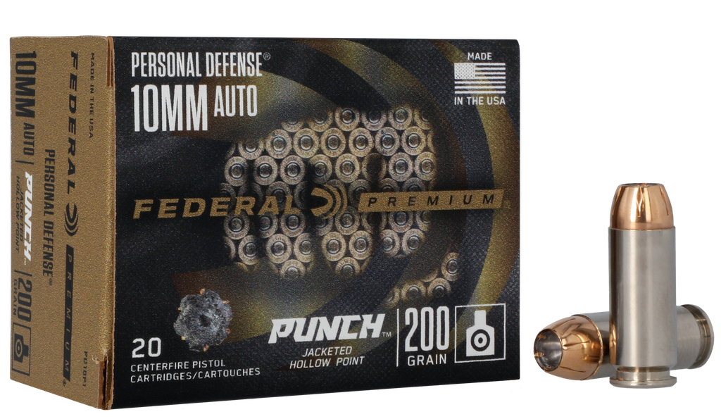 FEDERAL PD10P1 PREMIUM  PUNCH 10MM 200 GRAIN JHP 20 RNDS 