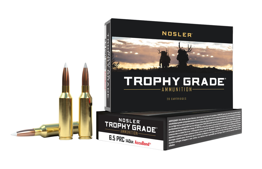 NOSLER TROPHY GRADE, NOSLER 61014 TGA-6.5 PRC 140GR AB SP 20RND 61014