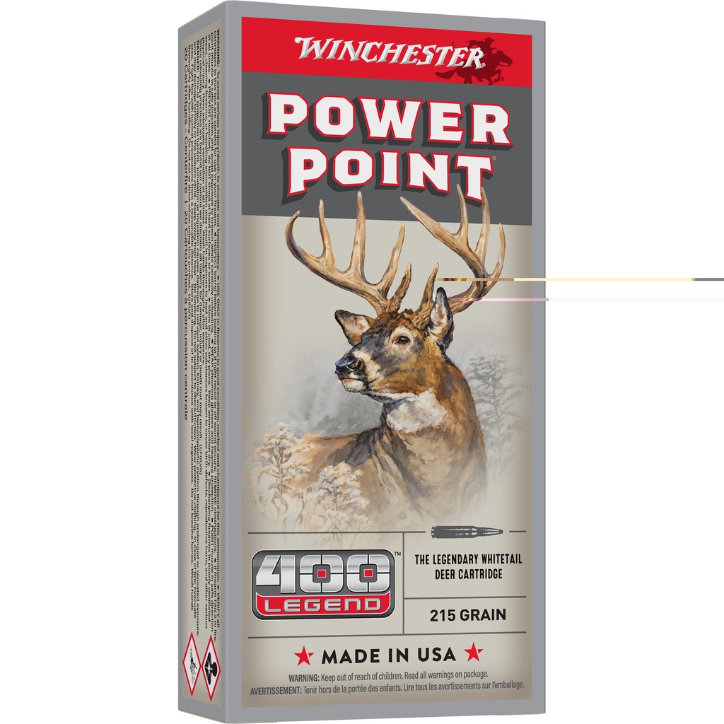 WINCHESTER X4001 POWER POINT 400 LEGEND 215 GRAIN 20 ROUNDS
