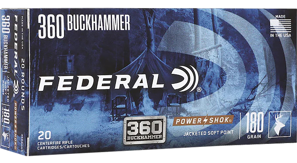 FEDERAL FE360BHAS POWER-SHOCK 360 BUCKHAMMER 180 GRAIN 20 RNDS 