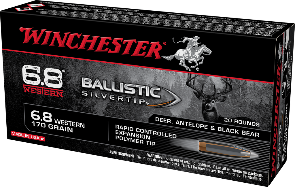 WINCHESTER SBST68W 6.8 WESTERN BALLISTIC TIP 170 GRAIN 20 RNDS 