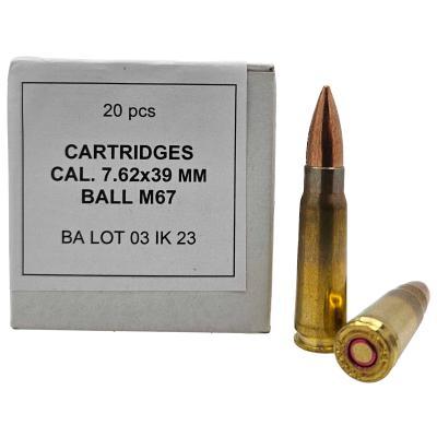 IGMAN 7.62X39MM AMMO 123 GRAIN FMJ BRASS CASE 20 RNDS
