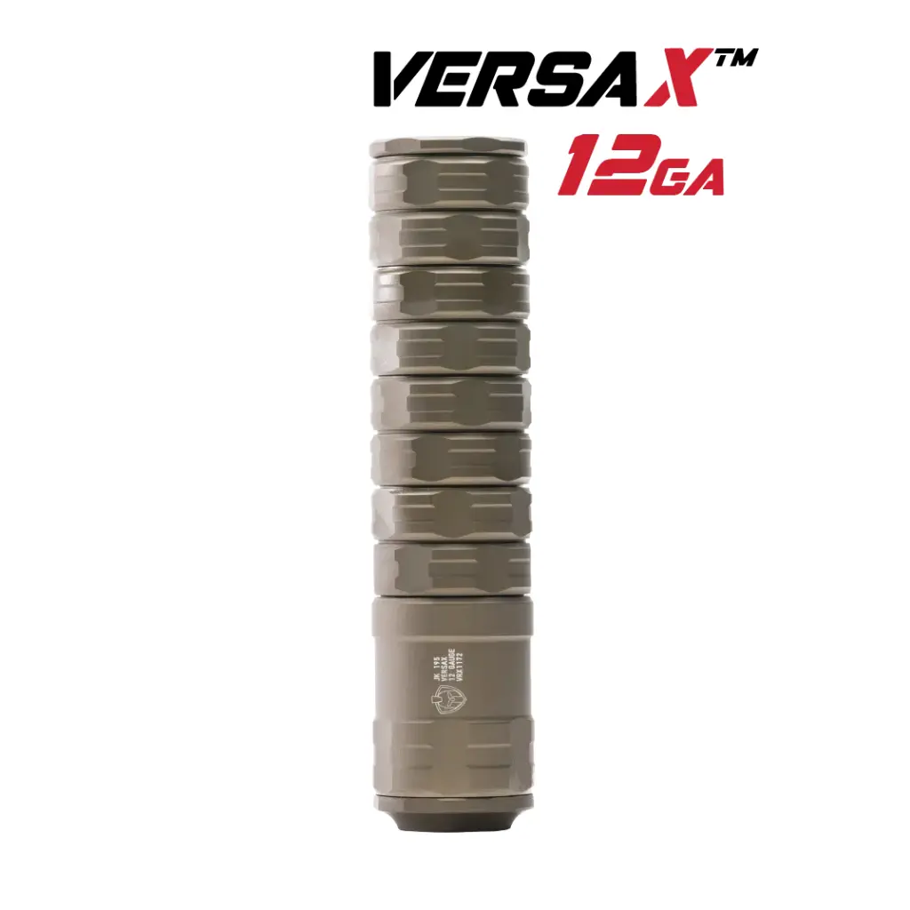 JK ARMAMENT JK-195VERSAX12FDE 195 VERSAX 12 GA SHOTGUN SUPPRESSOR FDE