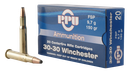 PPU PP30301 30-30 WINCHESTER FLAT SOFT POINT 150 GRAIN 20 RNDS 
