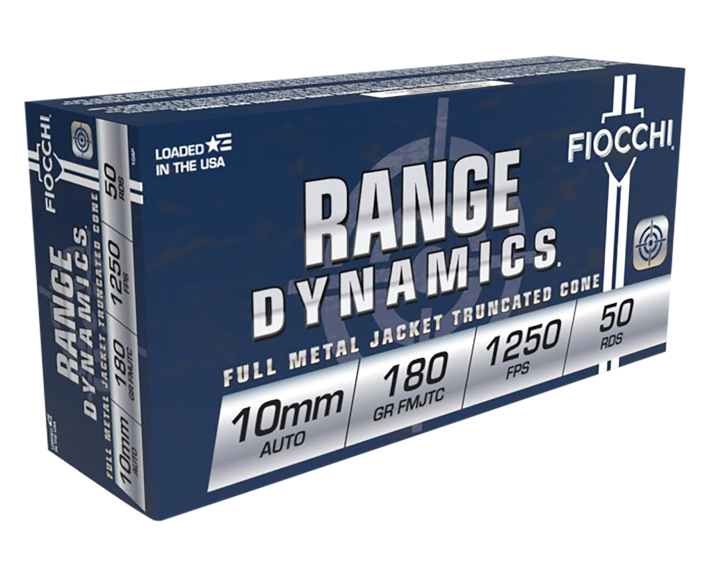 FIOCCHI 10AP RANGE DYNAMICS 10MM 180 FMJ 50 RNDS
