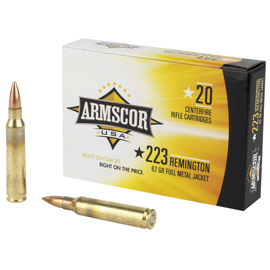 ARMSCOR 223 REMINGTON 62 GRAIN FMJ 20 ROUNDS