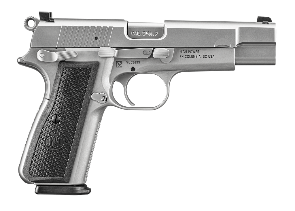 FN AMERICA HIGH POWER 9MM 4.7" BBL 17 RND STAINLESS PVD 66-101068