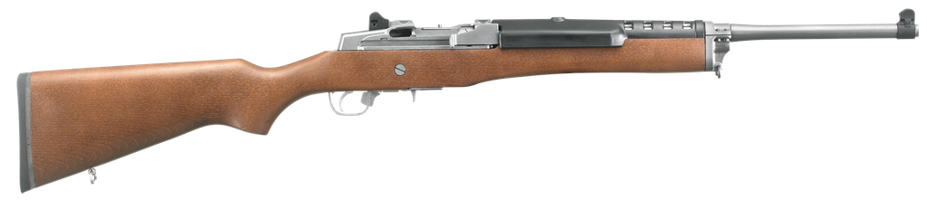 RUGER 5802 MIN-14 5.56MM STAINLESS WOOD STOCK 5 RND 