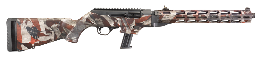 RUGER 9MM PC CARBINE 16.12" BBL TB  AMERICAN FLAG 19121