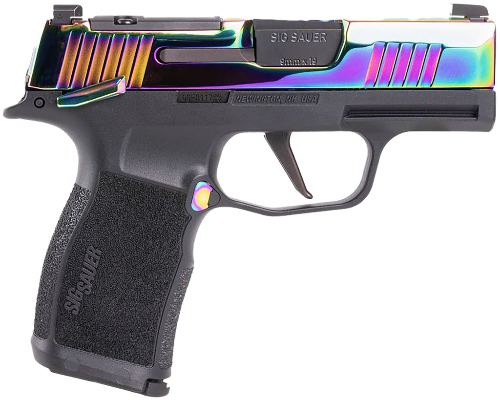 SIG SAUER 365X9RBTMS P365X MICRO 9MM 12+1, 3.10"  RAINBOW TITANIUM OPTIC READY