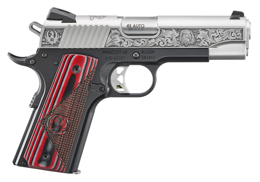 RUGER 16701 SR1911 RED BARN STREET EDITION 7+1 4.25"  45 ACP