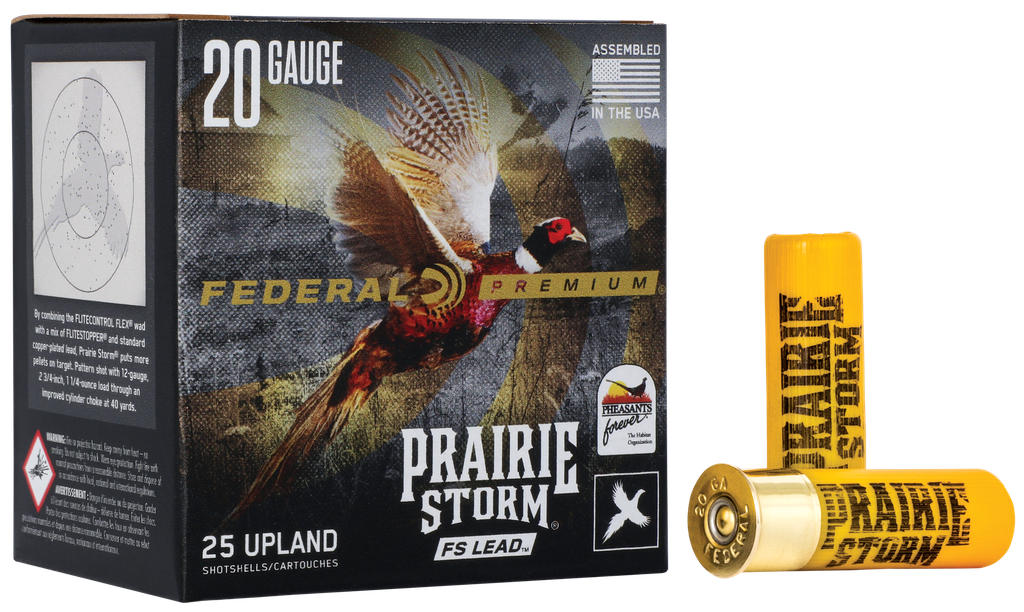 FEDERAL PFX204FS4 PREMIUM PRAIRIE STORM FS 20 GA 2-3/4" 1OZ 4 SHOT 25 RNDS