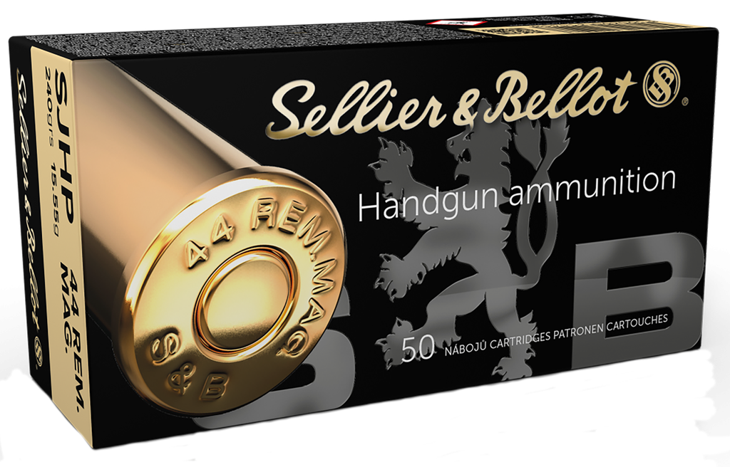 SELLIER & BELLOT SB44C HANDGUN  44REMMAG 240GR SEMI JACKETED HOLLOW POINT 50 PER BOX/12 CASE