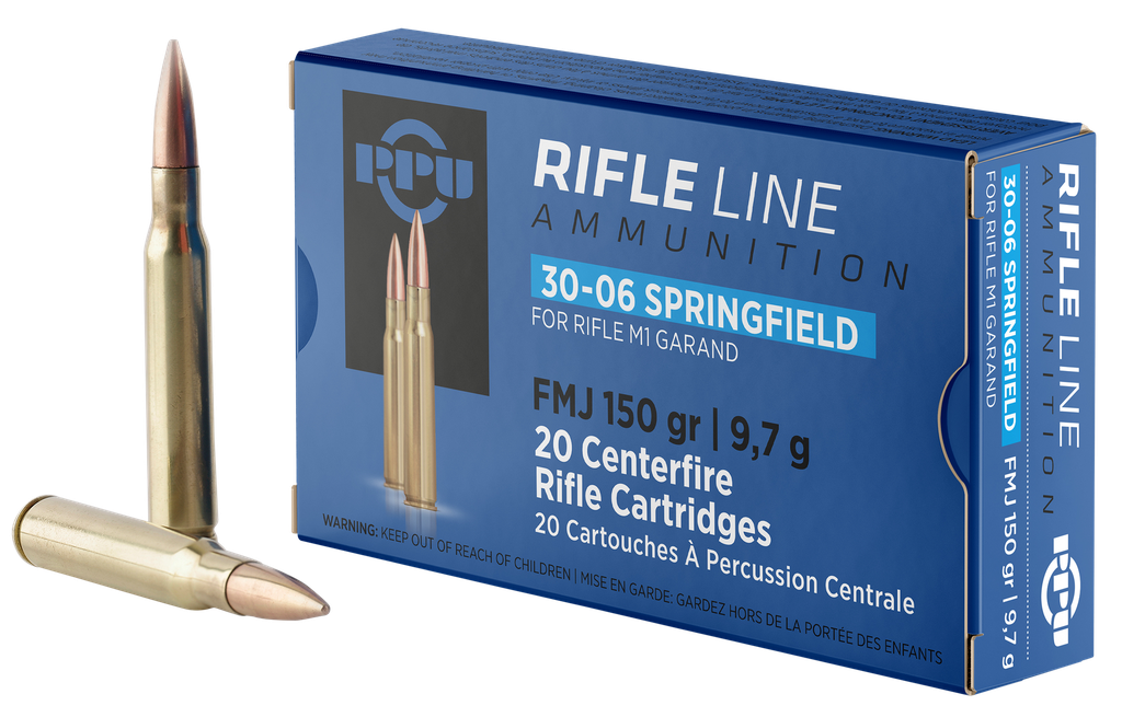 PPU PP3006G STANDARD RIFLE  30-06 SPRINGFIELD 150 GRAIN FMJ 20 RNDS