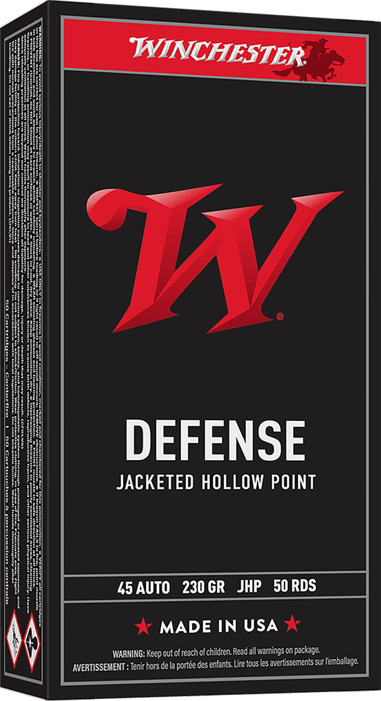 WINCHESTER USA45JHP USA 45 ACP 230 GRAIN JACKETED HOLLOW POINT 50 RNDS