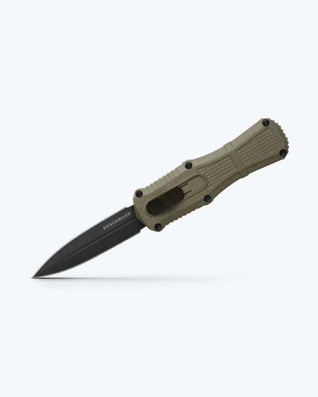 BENCHMADE 3375GY-1 MINI CLAYMORE OTF AUTO OPEN D2 STEEL