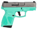 TAURUS 1-G2S939C G2S  COMPACT FRAME 9MM LUGER 7+1 3.26" MATTE STAINLESS CYAN  FRAME W/PICATINNY RAIL