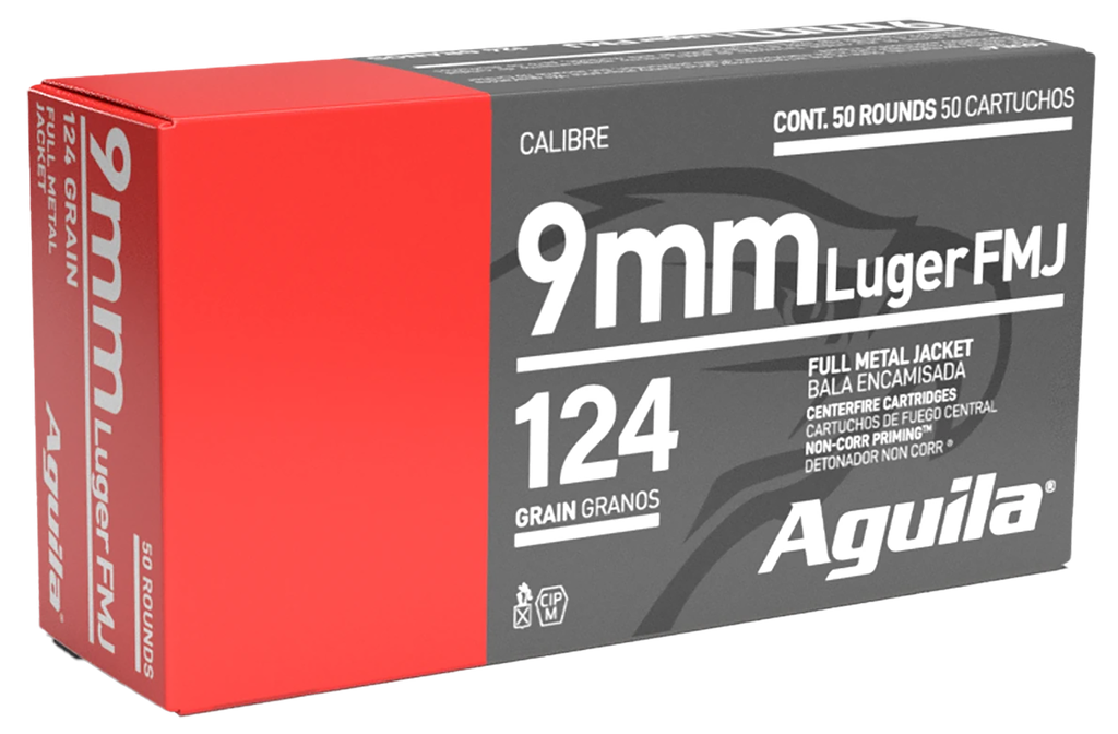 AGUILA 1E092110 TARGET & RANGE HANDGUN 9MM 124 GRAIN FMJ