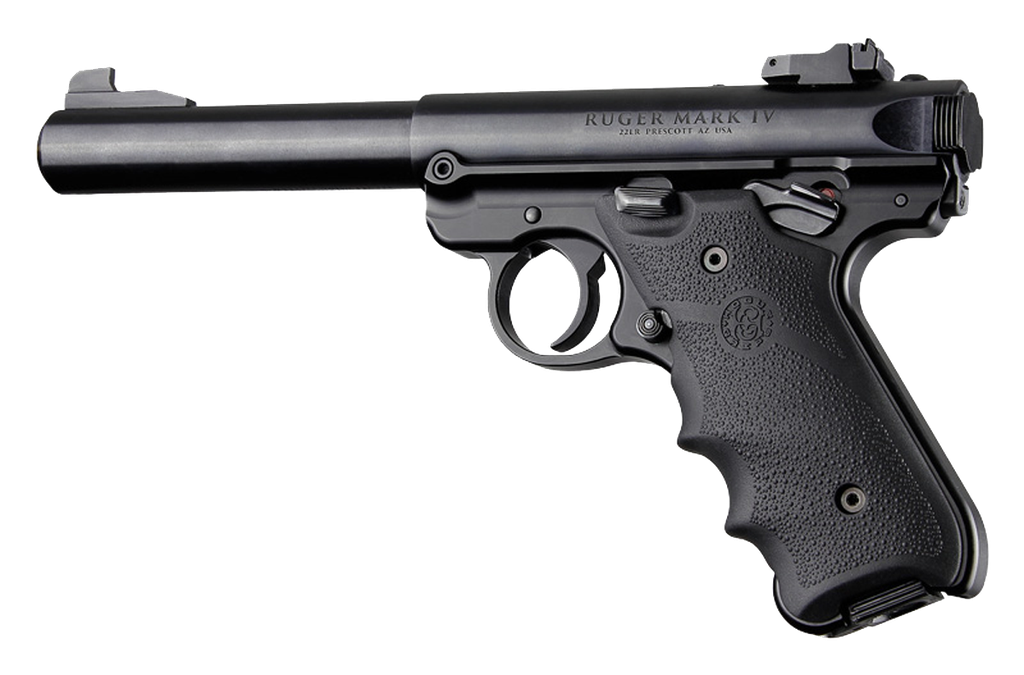 HOGUE 79000 RUBBER GRIP  BLACK WITH FINGER GROOVES FOR RUGER MARK IV