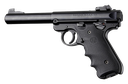 HOGUE 79000 RUBBER GRIP  BLACK WITH FINGER GROOVES FOR RUGER MARK IV