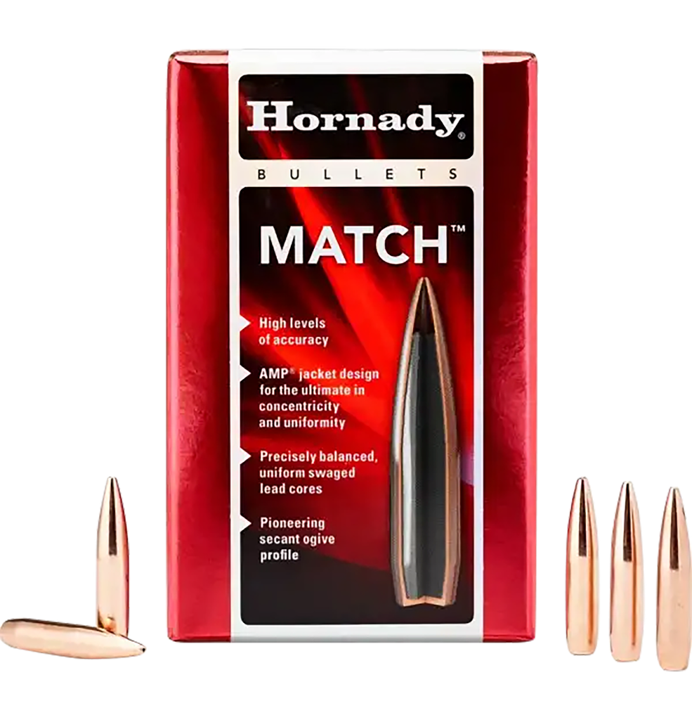HORNADY 2250 MATCH  22 CAL .224 53 GR HOLLOW POINT MATCH 100 PER BOX/ 40 CASE