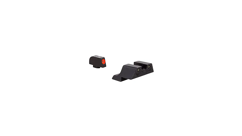 TRIJICON HD XR NIGHT SIGHT SET, ORANGE FRONT OUTLINE FOR GLOCK MODELS 42 AND 43, BLACK, 600846