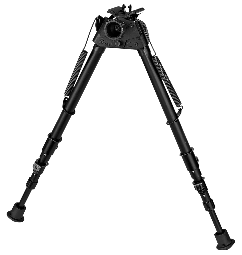 HARRIS BIPODS 25CS SWIVEL 25C SWIVEL STUD, 13.50-27", BLACK STEEL/ALUMINUM, RUBBER FEET
