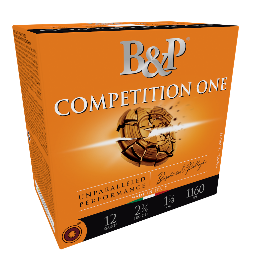 B&P AMMUNITION 12B1CP9 COMPETITION ONE 12 GAUGE 2.75" 1OZ 9 SHOT 25 PER