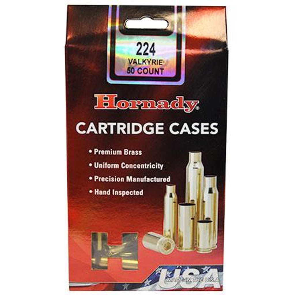 HORNADY 8618 UNPRIMED RIFLE BRASS 224 VALKYRIE 50 RNDS