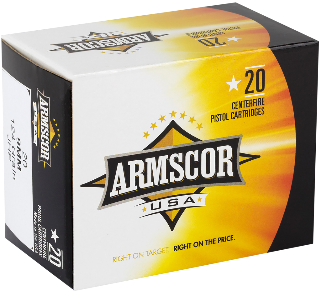 ARMSCOR AC97N USA 9MM LUGER 124 GRAIN JACKETED HOLLOW POINT 20 RNDS