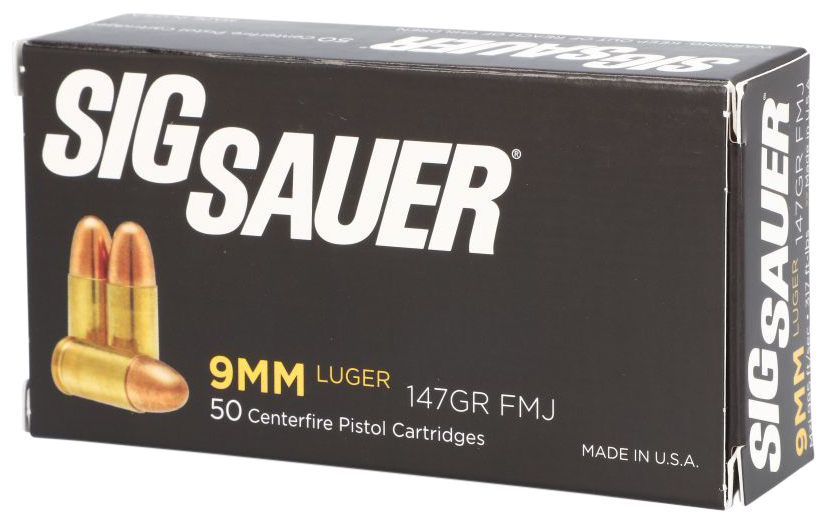 SIG SAUER E9MMB350 ELITE BALL 9MM LUGER 147GR FULL METAL JACKET 50 PER