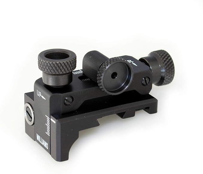 WILLIAMS GUN SIGHT FP-110 TK RECEIVER PEEP SIGHT WITH TARGET KNOBS, BLACK