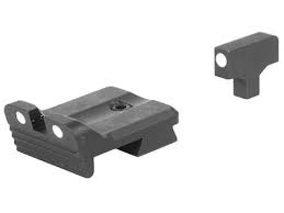 MARYLAND GUN WORKS FIXED SIGHT SET 1911 STAKE-ON WIDE TENON POST FRONT AND COLT REAR CUT STEEL 3-DOT