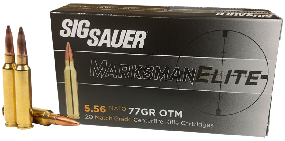 SIG SAUER E556M420 MARKSMAN 5.56MM 77 GRAIN OPEN TIP MATCH 20RD