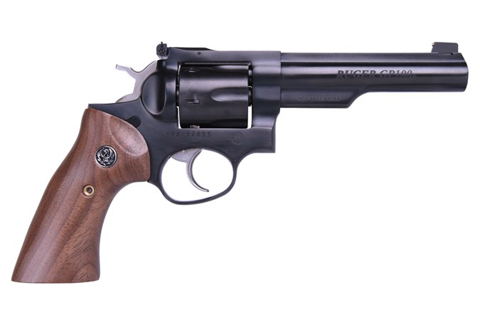 RUGER GP100 HALF LUG BLUED 5" BBL 357 MAGNUM 1768