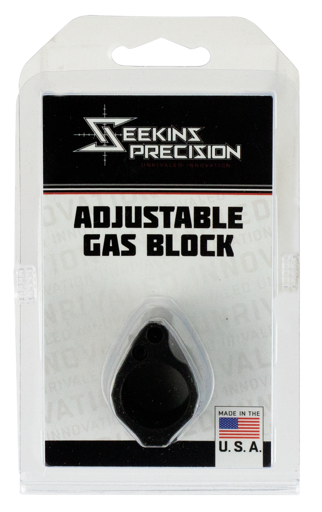SEEKINS PRECISION 0011510031 LOW PROFILE ADJUSTABLE GAS BLOCK 1.37" X .94" BLACK