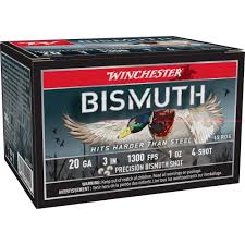 WINCHESTER SWB2034XV BISMUTH 20 GA 3" 1OZ #4 1300 FPS 15 RNDS