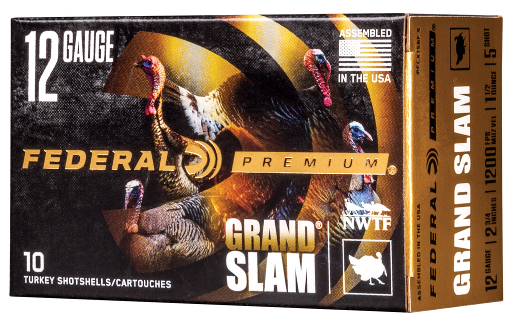 FEDERAL PFCX156F5 PREMIUM GRAND SLAM 12 GAUGE 2-3/4" 1 1/2OZ 5 SHOT 10 RNDS