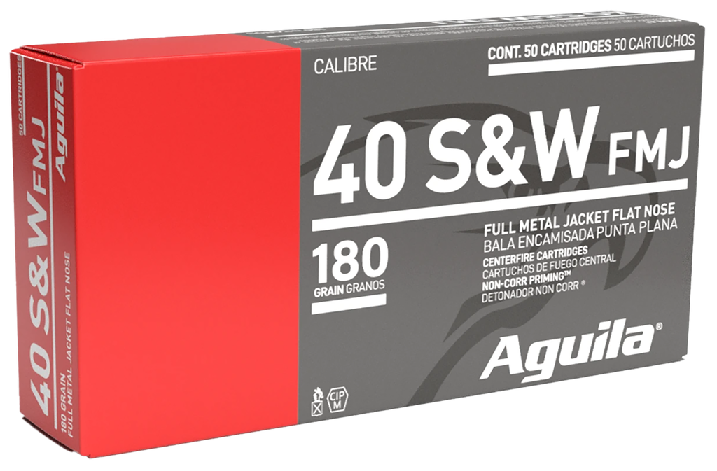 AGUILA 1E402110 TARGET & RANGE HANDGUN 40 S&W 180 GRAIN FMJ 50 RNDS