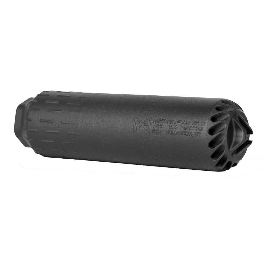 HUXWRX FLOW 762 TI SUPPRESSOR  7.62MM BLACK GRADE 5 TITANIUM