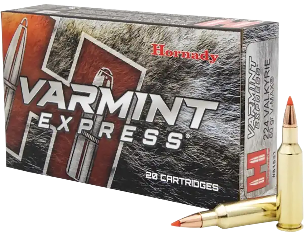 HORNADY 81531 VARMINT EXPRESS 224 VALKYRIE 60 GRAIN V-MAX 20 PER