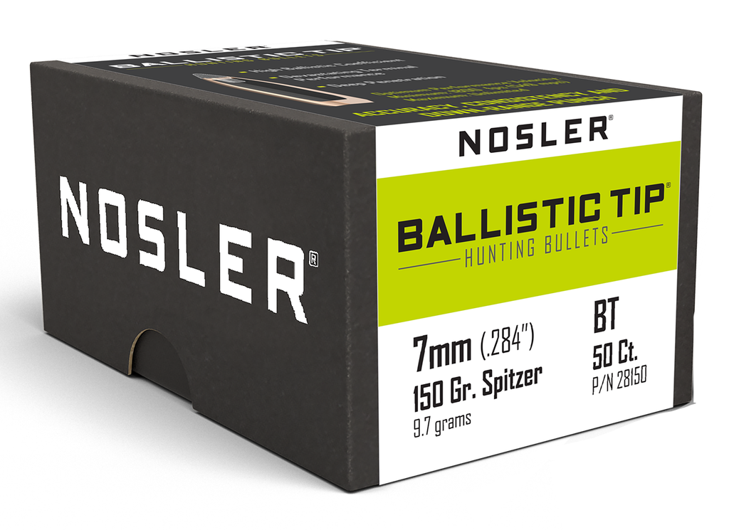 NOSLER 28150 BALLISTIC TIP 7MM 150GR SPITZER 50 CNT