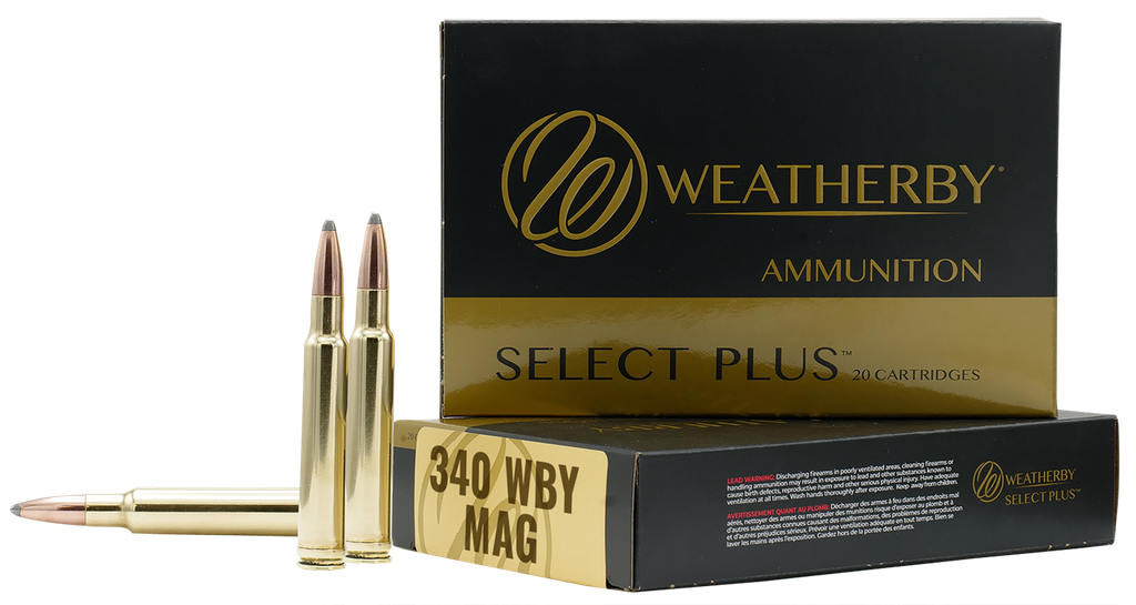 WEATHERBY B340225TTSX SELECT PLUS 340 WEATHERBY MAG 225GR BARNES TIPPED TSX B340225TTSX